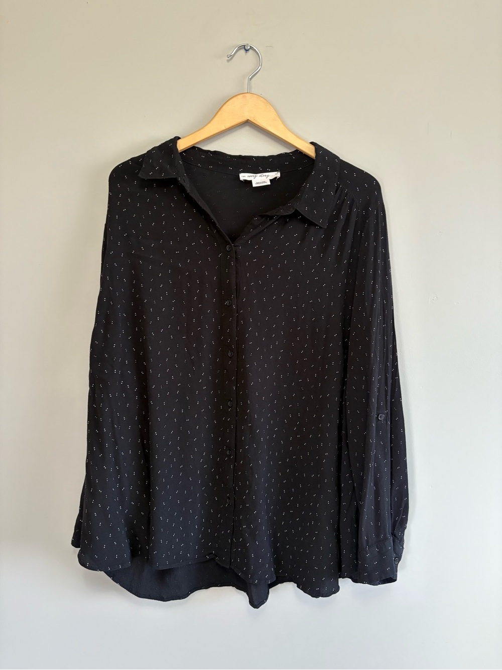 Pennington Plus Size XXL Women's Blouse In Every Story Casual Black with White